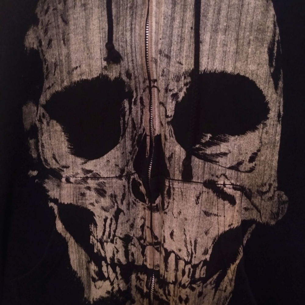 Skull Zip Up Hoodie